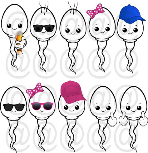 cute sperm clipart